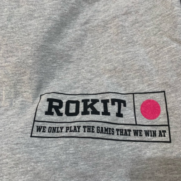 -New With Tags Rokit Mens Graphic Game Over Gray T Shirt Size XL - Picture 5 of 7